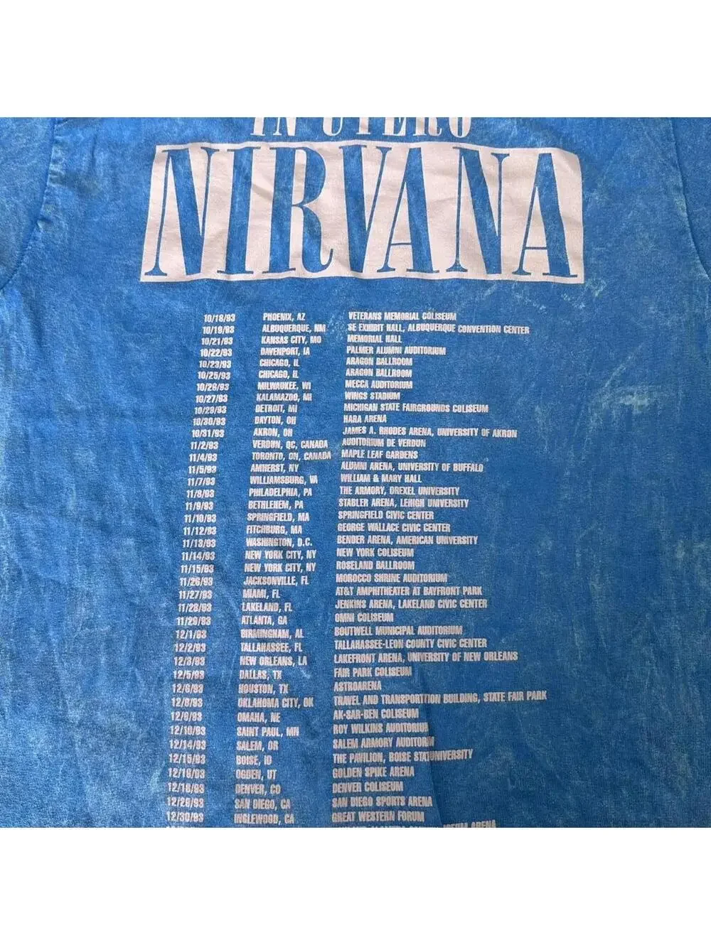 NIRVANA In Utero Live '93 T-Shirt - Small